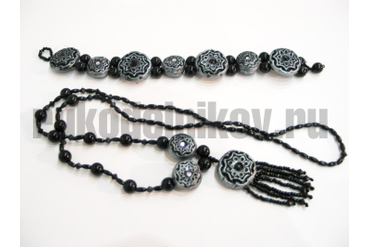 браслет и бусы из полимерной глины