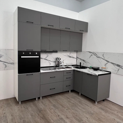 Кухня угловая трёхуровневая "МРКГ 100/Шопен" 2.4х1.6 м (МР)