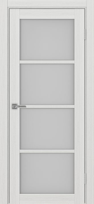 Межкомнатная дверь "Турин-540" ясень серебристый (стекло сатинато)