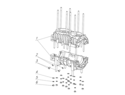 Картер двигателя 110500110 со шпильками