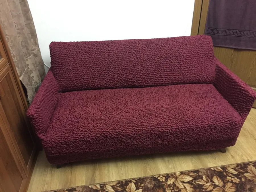 ЧЕХОЛ НА 2ХМ ДИВАН МИКРОФИБРА БОРДО