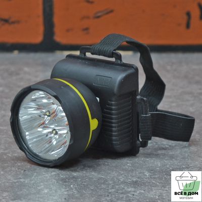Фонарь налобный 5LED 1 режим 3*R6 черный Ultraflash 909LED5