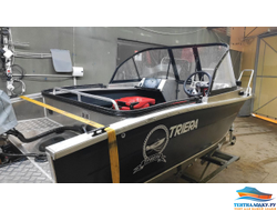 ТЕНТ НА ЛОДКУ ТРИЕРА 390 (фиш) с леерами на носу