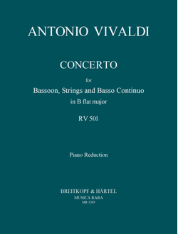Antonio Vivaldi (1678–1741) Concerto in B flat major RV 501 (P 401) edited by Robert Paul Block and David Lasocki [bsn,str,bc] piano reduction bsn,pno