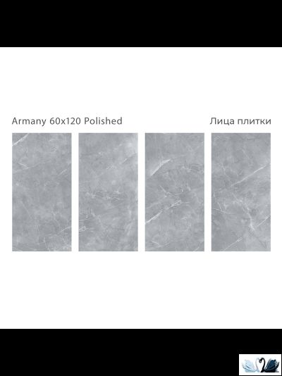 Керамогранит Staro Palacio Armany 60х120 см серый глянцевый