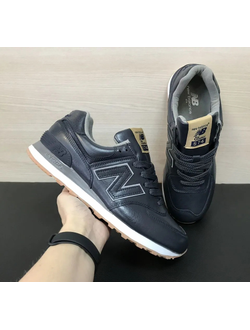 New Balance 574 Dark Blue Кожаные