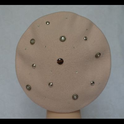 Кремовый фетровый берет Vizio 3633 Италия