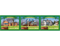 Почтовая марка для почтовой открытки для посткроссинга: Культурное наследие России. сцепка 3м.