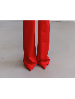 Брюки bootcut из джерси (красный)