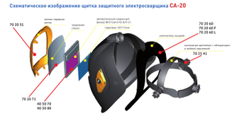 Защитный лицевой щиток сварщика СА-20 (70 20 81)