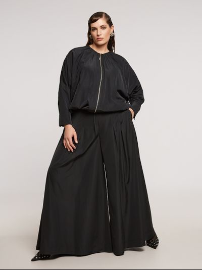 Брюки широкие из плащовки