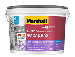 MARSHALL AKRIKOR Краска фасадная 9л BC