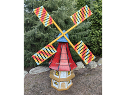 Мельница из полистоуна 120*65см  9кг  (лопасти из дерева крутятся) 9489/012663