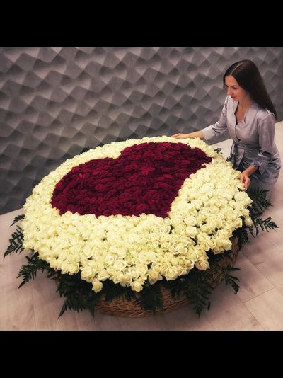 1001 роза &quot;Сердце&quot;