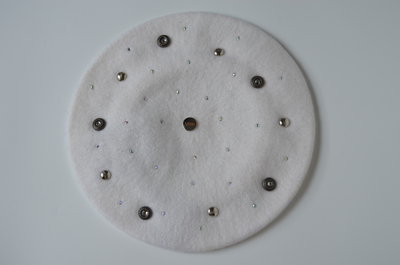 Вицио белый итальянский берет из фетра