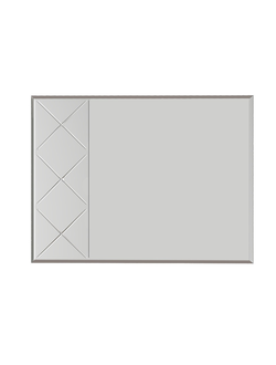 Кимберли З-04 зеркало 790*590*36 ясень белый/белый глянец