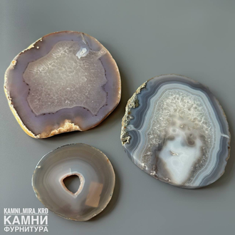 Агат природный срез, цена за штуку