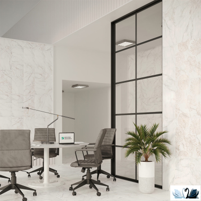 Плитка настенная Belani Briere Декор Flower с золотом 30 х 60 см Береза керамика