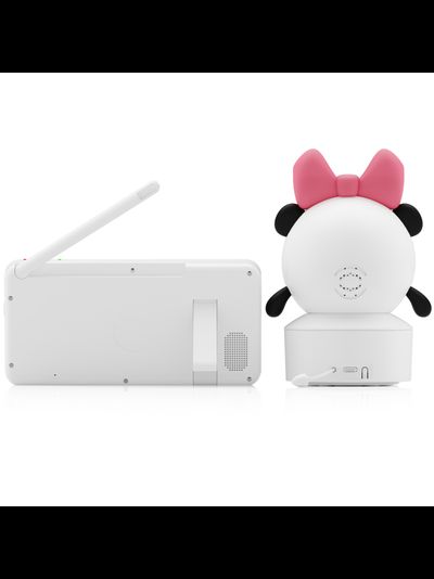 WiFi Видеоняня Ramili Baby RV700PANDA Пандочка, Малышарики, с креплением, 1 моторизированная видеокамера + монитор, 2К, с DVR