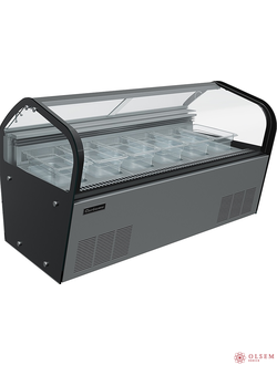 Витрина для мороженого Carboma I60 VL 1,2-1 JOY нержавеющая сталь