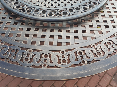 Обеденный комплект из литого алюминия GIOSS 8