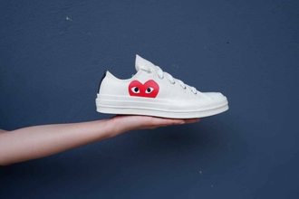 Cdg play converse white discount