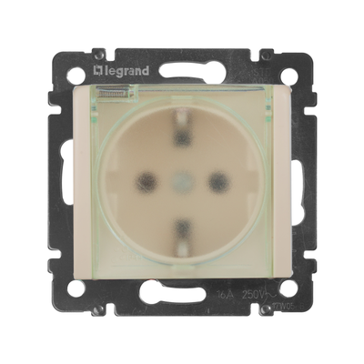 Legrand 774120, Valena Розетка влагозащищенная с крышкой, IP 44, слоновая кость, крышка закрыта