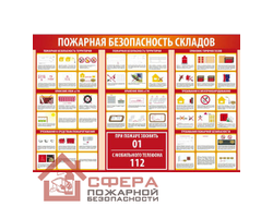 Стенд «Пожарная безопасность складов-26» 1200*800 мм