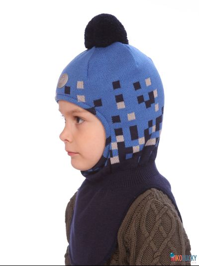 Шапка-шлем   21101-07, цвет темно-синий, ярко-синий р. 50-52