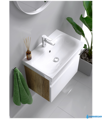 Подвесная тумба под умывальник «Смарт-60», цвет дуб балтийский