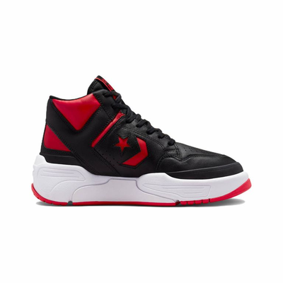 Кроссовки Converse Weapon Cx Colorblocked Leather Black черно-красные высокие