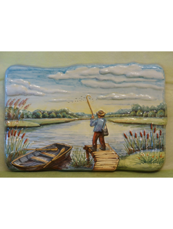 Рыбак (панно)
