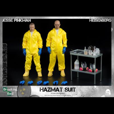 Коллекционные фигурки "Во все тяжкие" 1/6 Breaking Bad – Heisenberg &amp; Jesse Hazmat Suit Combo (3Z0020) - ThreeZero
