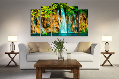 Модульная картина "Водопад"