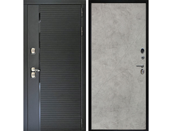 Стальная дверь ДК1 с панелью бетон грей