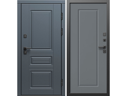 Дверь входная Орегон графит с панелью Гранд