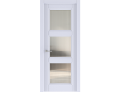 Дверь белая ДО Прима 3 со стеклом Moru.