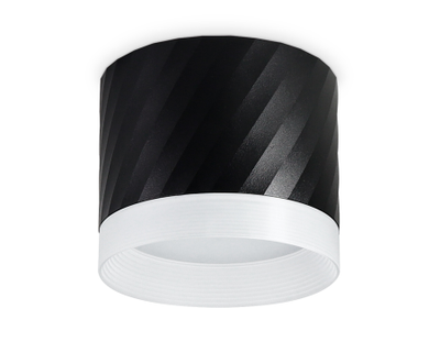 Ambrella светильник накладной спот GX53 max12W черный цилиндр с акрилом 82x70 TECHNO SPOT TN5355 BK