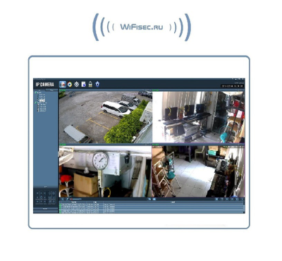 Видеоняня/Охранная IP WiFi-LAN видеокамера с аудиоканалом (корпус ИК датчика), встроенный DVR. Full HD (CamHi)