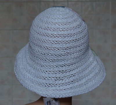 белая шляпа с рисунком женская летняя