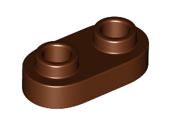 Plate, Round 1 x 2 with Open Studs, Reddish Brown (35480 / 6248944)