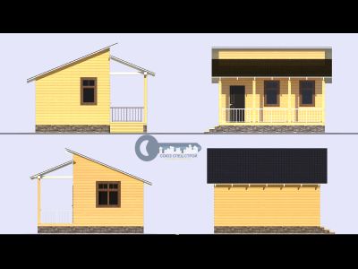 Д-06 ДАЧНЫЙ ДОМ ИЗ БРУСА: ГАБАРИТНЫЕ РАЗМЕРЫ: (6Х6М), ОБЩАЯ ПЛОЩАДЬ: 36М²