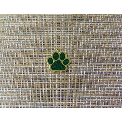 Подвеска кулон лапка 37,5x35x2 мм золотистый, зеленый