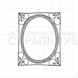 штамп портретная рамка