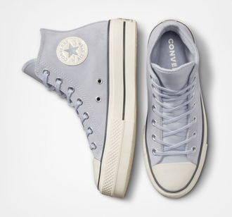 Converse grey platform sales