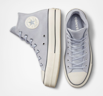 Кеды Converse Chuck Taylor Lift замшевые серые на платформе