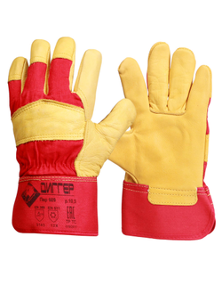 Перчатки утеп-е комбинир. кожаные "ДИГГЕР", кожа КРС 1,4мм, манжет-крага, дл.27 см р.10.5 ПЕР609