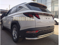 Защита заднего бампера двойная d60/42 для Hyundai Tucson 2021-