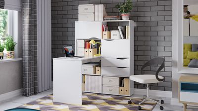 Стол письменный тип 7 Белый Ясень