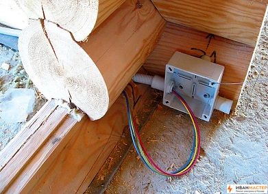 Монтаж электропроводки на деревянной загородной даче в МО ИВАНМАСТЕР